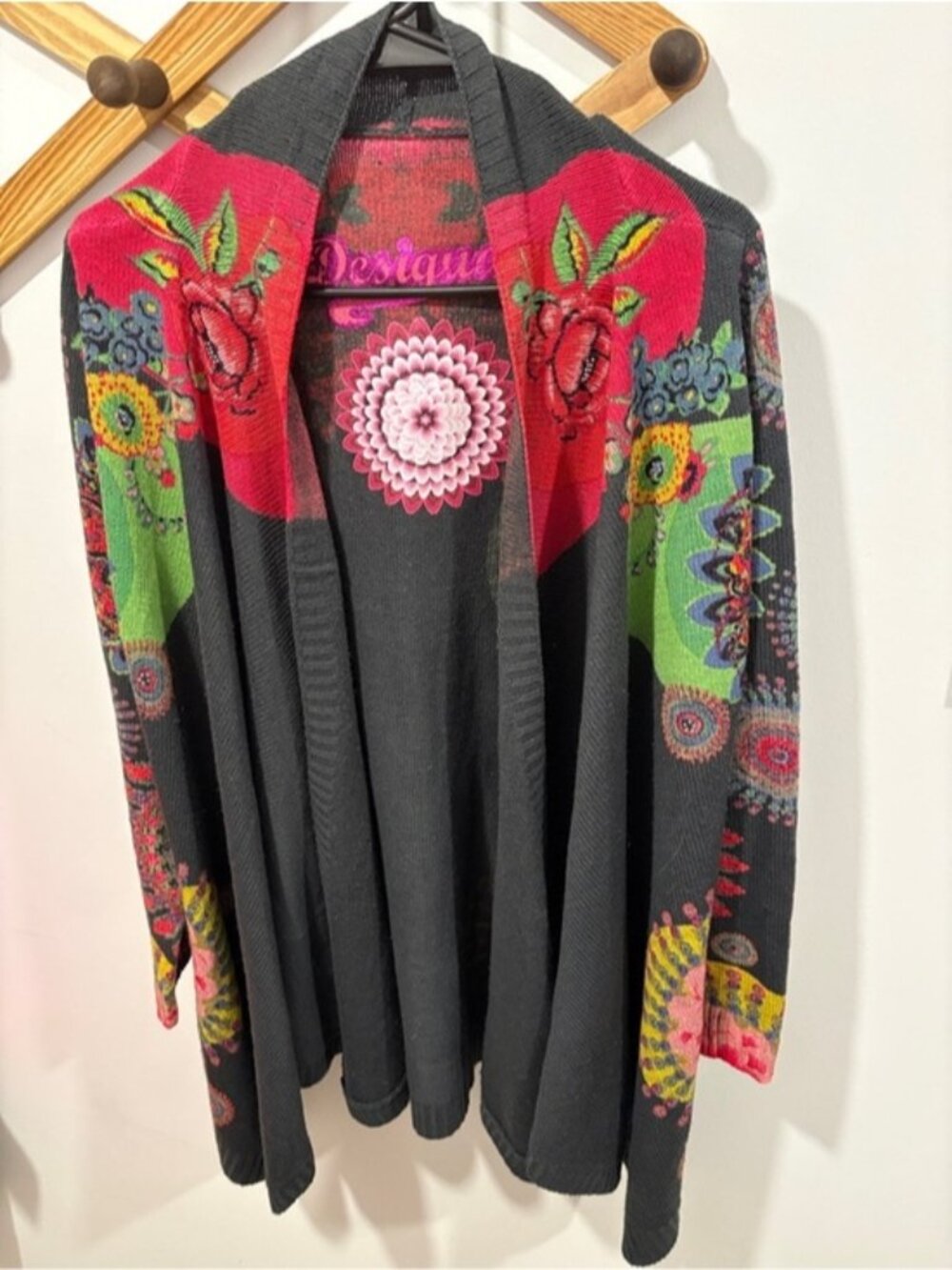 Desigual floral pattern drape cardigan